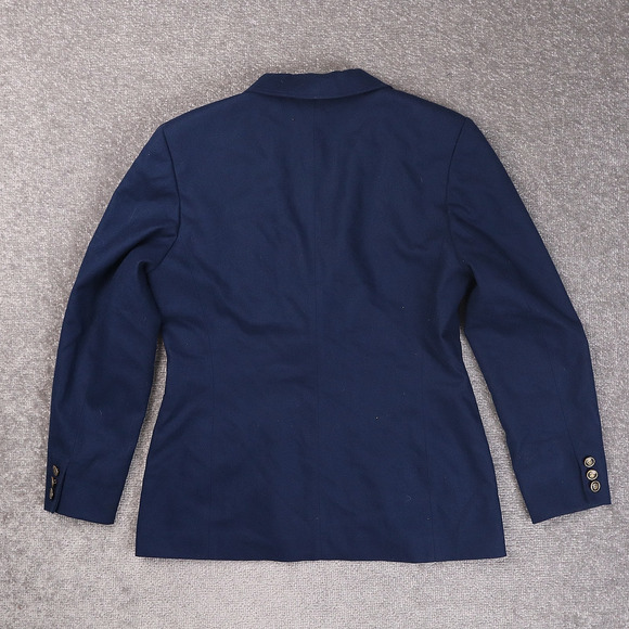 Womens Vintage Pendleton Wool PTP 17 Inches Small Blue Long Sleeve Blazer - Picture 2 of 10